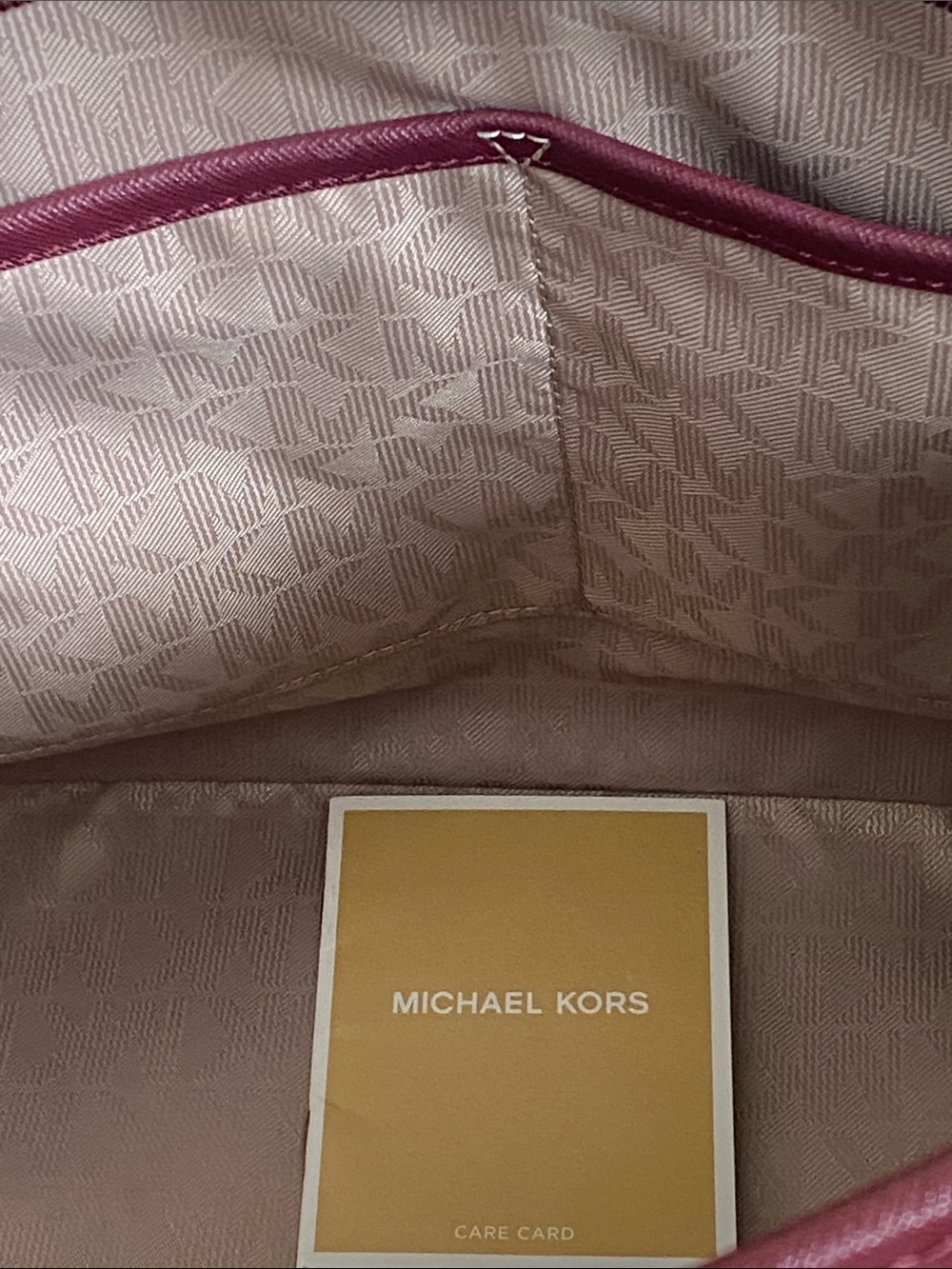 Michael Kors Burgandy Plum Zip Top Tote with Gold Hardware - Picture 12 of 16